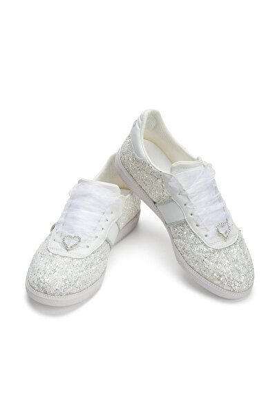 Stilo Bridal Shoes with Flat Soles, Evening Dress Sparkling Sports Bridal Shoes