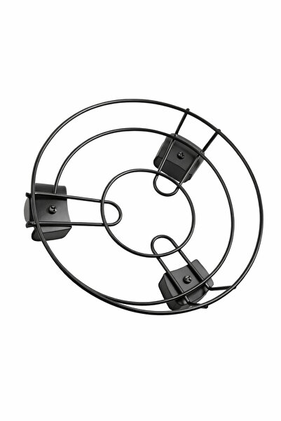 OEM Rotating flower pot stand, with wheels, metal, Black