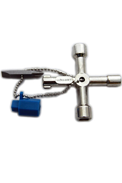 Hogert Universal key for technical cabinets, Hogert, 76 mm