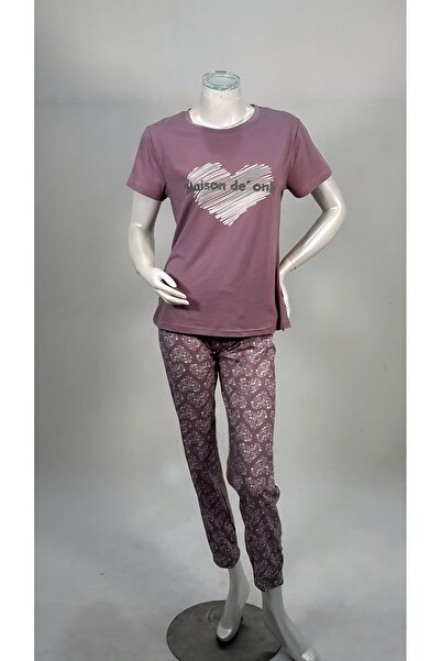 bbs fashion Women's two-piece pajama set (T-shirt and pants)