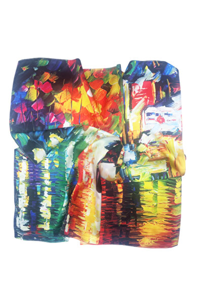 PRAVALIA CU SURPRIZE SELENA Women's Scarf with Painting, 70x70cm