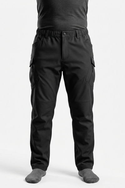 ONZ Scoutland Büyük Beden Battal Boy Siyah Kışlık Polarlı Ripstop Outdoor Sof...