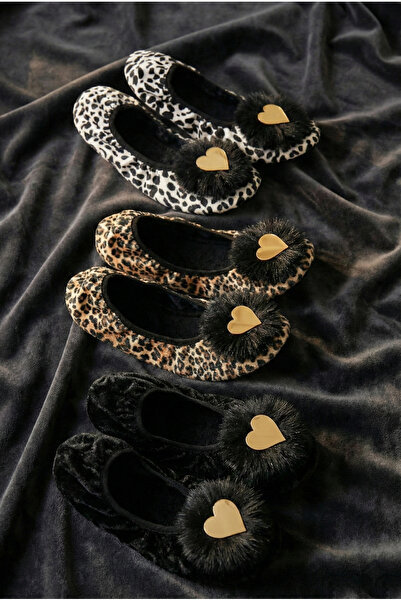 Mijja 3'lü Set Kadife, Kalp Tüylü Ev Babeti, Günlük Hediye Çeyizlik Kaymaz Pi...