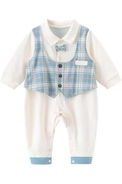 OEM Salopeta pentru bebelusi din bumbac cu papion