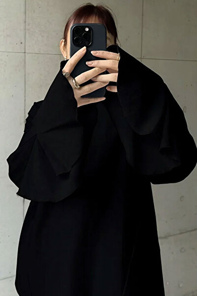 Tarz Cool Women's White Loose Fit Bell Sleeve Oversized Blouse