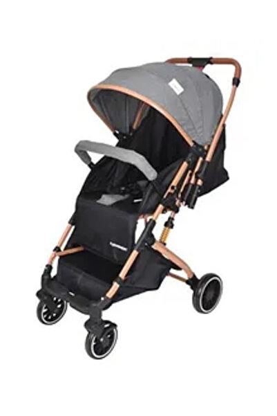 Fun Moment Lightweight And Foldable Stroller For Travel - Grey & Black