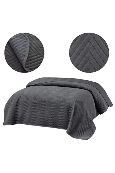 OEM Decorative Cover, Textured Velvet, Graphite, 200x220cm