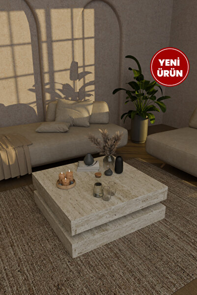 webotto 8 Dammas Kare Orta Sehpa Modern 2 Katlı Orta Sehpa İkonik Tasarım Seh...