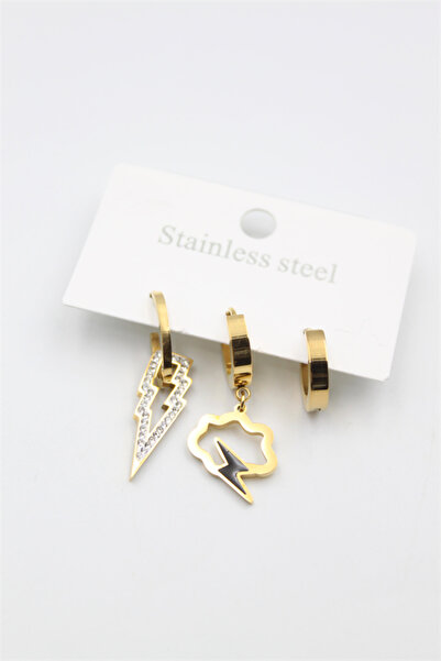 OEM 3-Piece Cloud Earrings - Gold