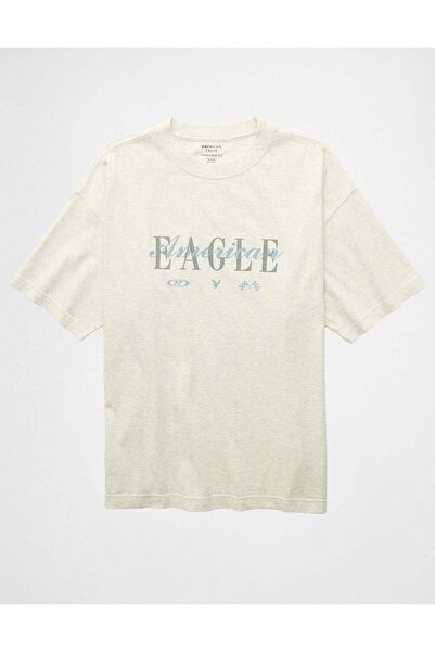 AMERICAN EAGLE تي شيرت AE كبير الحجم برسومات