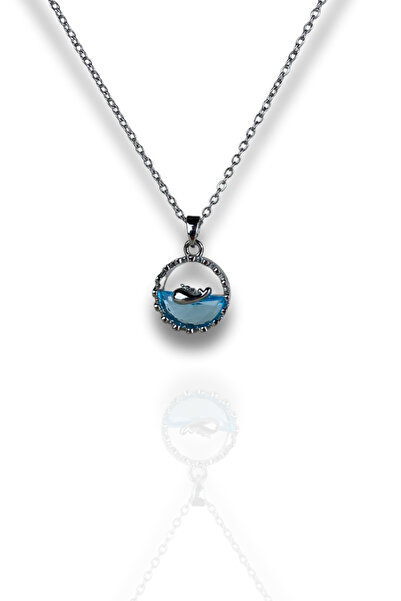 Brethils Ocean Traveler Whale Necklace Steel Non-Tarnishable Gift Boxed 45cm