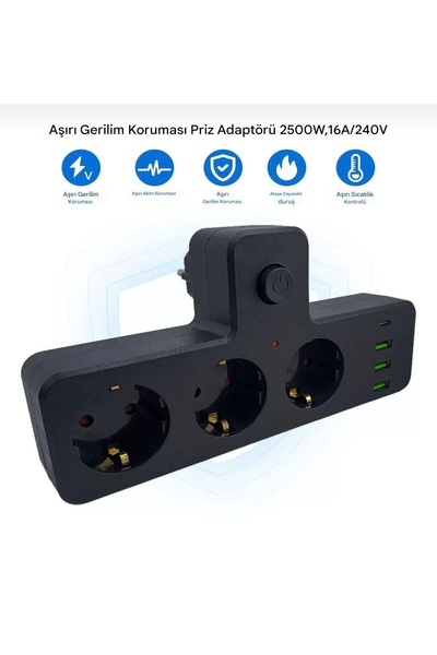 PRİMELUXRY SHOP 3 lü Priz