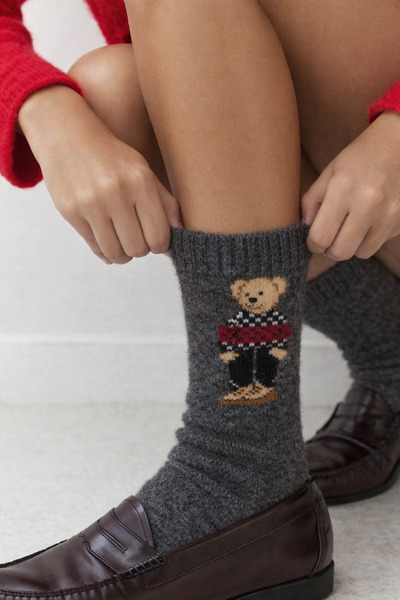 Katia&Bony Women's Teddy Patterned Wool Socks