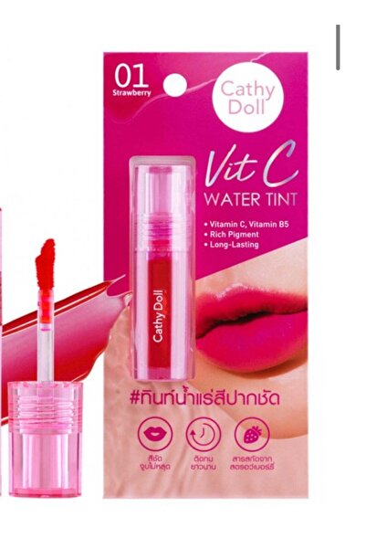 Cathy Doll Hydrating Lip Stain – Juicy Red Shade with Vitamin C & B5