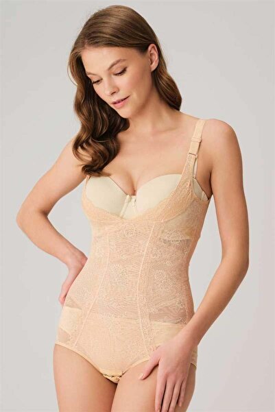 Findit يبرز انحناءات الجسم مشد بادي ضيق مخيط عند الخصر مع خطافات في الأسفل