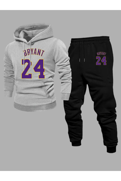 ALEYZA MODA Printed Top and Bottom Tracksuit Set Oversize Hooded