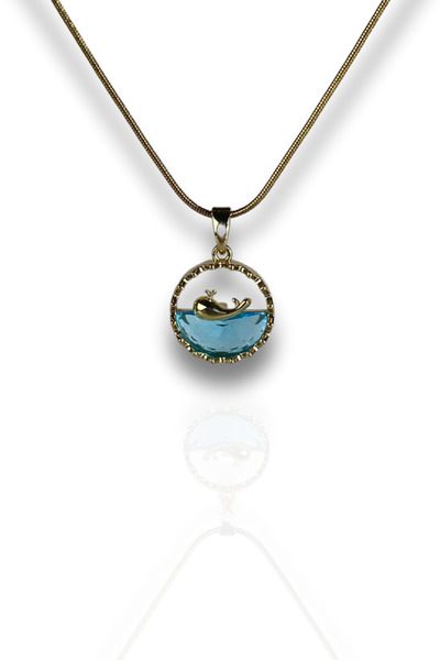 Brethils Ocean Traveler Whale Necklace Steel Non-Tarnishable Gift Boxed 45cm