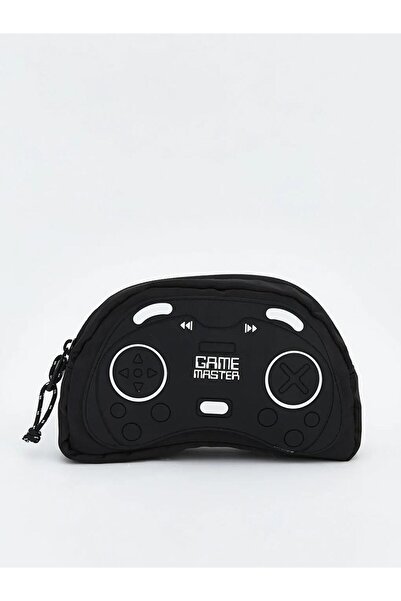 LC Waikiki Geantă de piept pentru băieți cu figurină consolă de jocuri neagră...