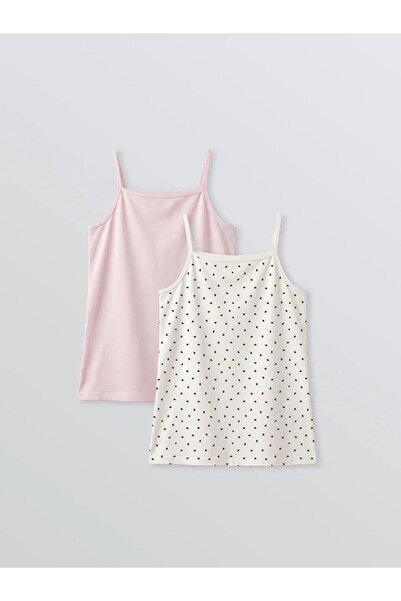 LC Waikiki Ecru Square Neck Girls' Undershirt 2-Pack (S6)