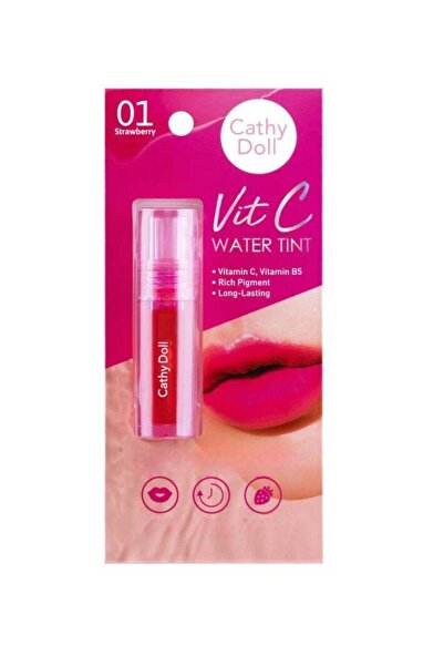 Cathy Doll Vit C Water Tint - Long-Lasting Strawberry Lip & Cheek Tint with V...