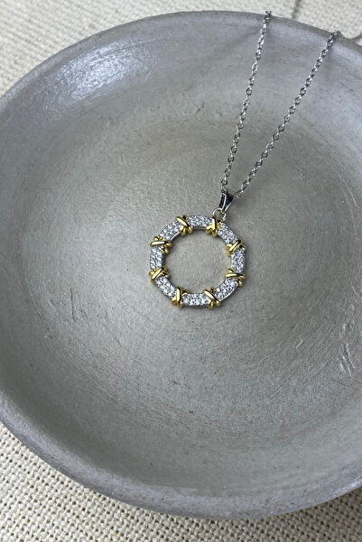 Brethils Tiff.Co Xoxo Necklace Steel Zircon Stone Non-Tarnishable 45 cm Shipp...