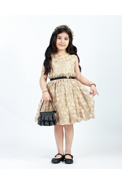 Obaha Gold circles dress