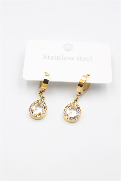 toyigoo Drop Stone Earrings - Gold