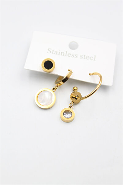 toyigoo 3-Piece Blg Earrings - Gold