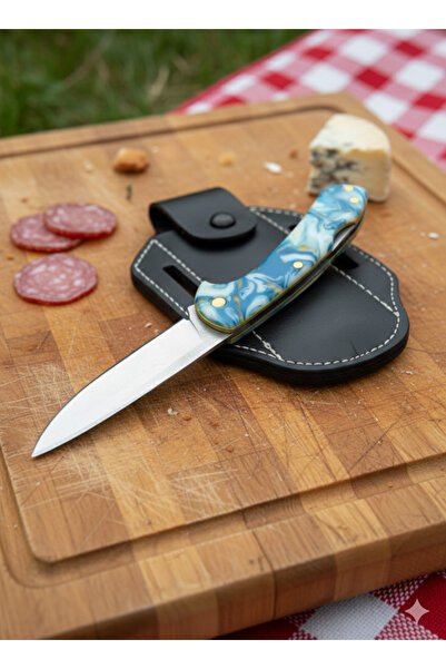 MERTCAN KNİFE Renkli Epoksi Saplı Paslanmaz Çelik Kamp ve Mutfak Bıçağı - Öze...