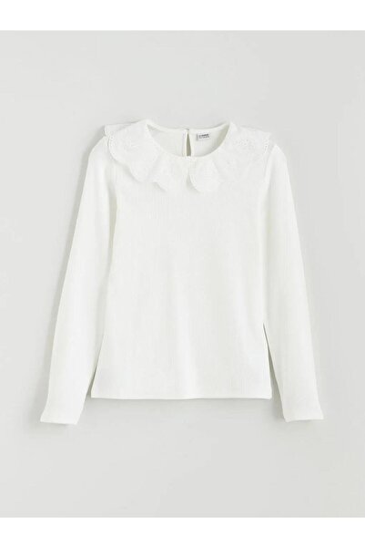 LC Waikiki Детска тениска с детайли Baby Collar Fisto за момичета (S6)