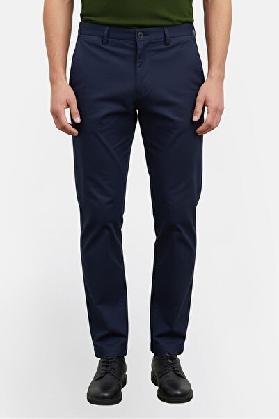 Lacoste Men Custom Slim Fit Plain Chino Pants, Navy