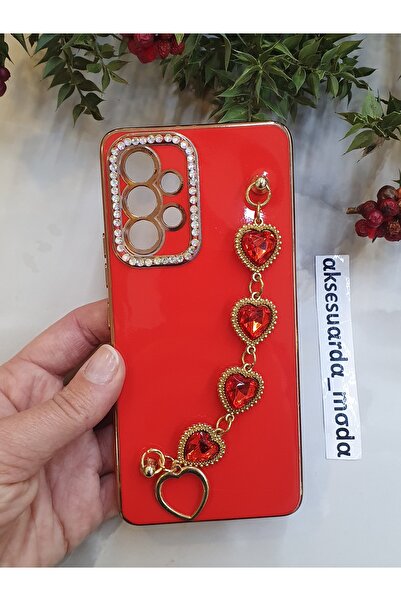 Aksesuarda Moda غطاء حماية متوافق مع سامسونج جالاكسي A53 مصنوع من حجر القلب م...