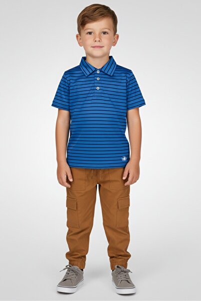 Body Glove Toddlers Boy 2 Piece Stripe Short Sleeve Polo Shirt And Cargo Pant...