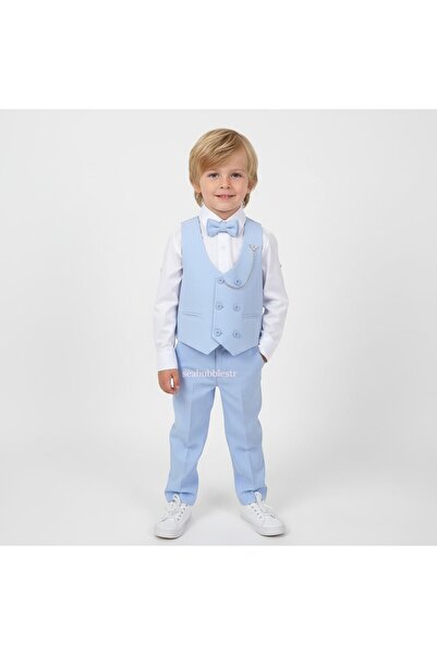 SeaBubbles Vest Set Boy's Clothing Bow Tie Suit St09666
