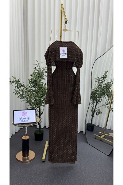 Bailsan Long dress with shiny lace