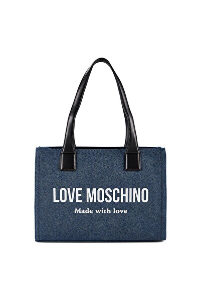 Love Moschino Denim Signature Love Shopper Tasche 35 cm