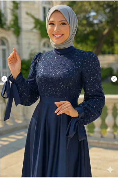 Modarana Pul Detaylı Saten Abiye 5670END900