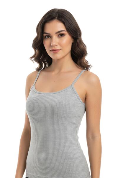 intimo Women's Colorful K Ribbed Knit Tank Top with Rope Straps Bgl-St05185