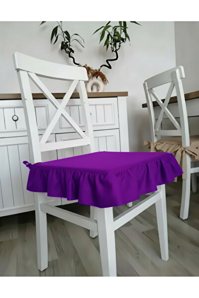 Sister Home Design Възглавница за стол в скандинавски стил с набори, закопчав...