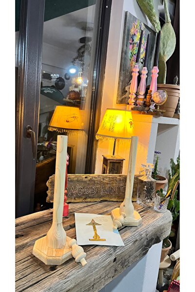 Woodlinity Tekli adet satışta El yapimi bali şemsiyesi direği dekoratif obje ...