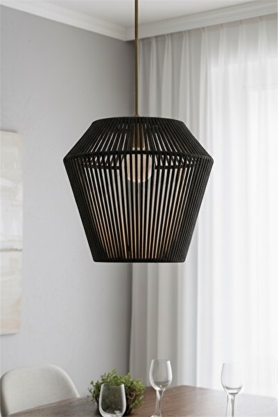 afralya home Doğal İp Sarkıt Avize Bohem & Modern Tasarım Salon Mutfak Yemek ...