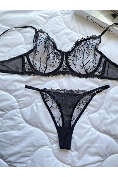 LİBELLA İÇ GİYİM Elegance Series Women's Plus Size C Cup Underwire Brode Vale...