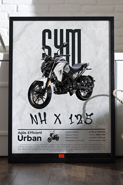 Duvarda Αφίσα με μαύρο ξύλινο πλαίσιο SYH NH X 125, Διακοσμητικός πίνακας τοί...