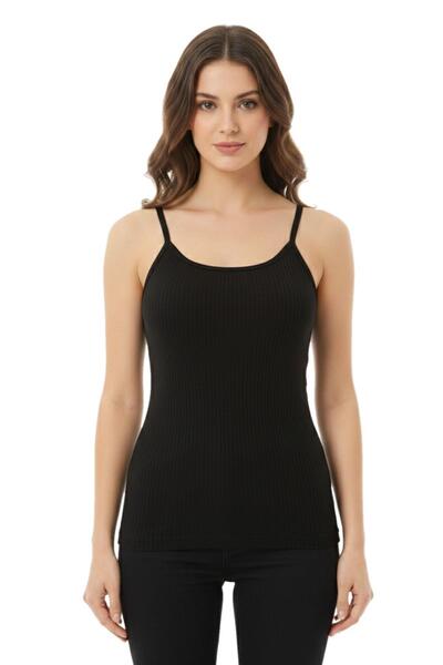 intimo Women's Colorful K Ribbed Knit Tank Top with Rope Straps Bgl-St05185