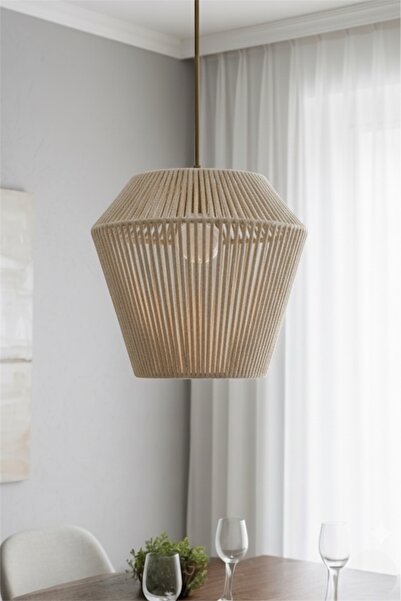 afralya home Doğal İp Sarkıt Avize Bohem & Modern Tasarım Salon Mutfak Yemek ...