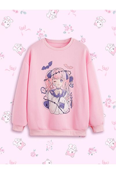 Kids Hanorac de iarnă pentru copii, cu imprimeu Fată care face cu ochii închi...