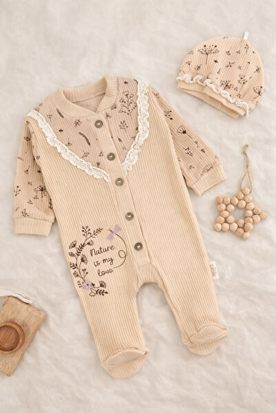 ASİLA Flower Embroidered Baby Girl Jumpsuit