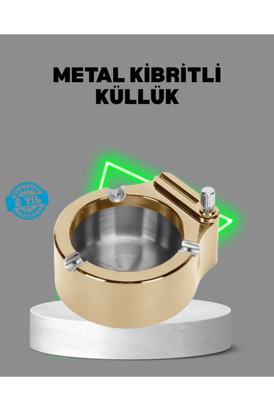 CT STONES Scrumieră cu brichetă Bfs, metal inoxidabil, design durabil