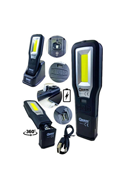 Epilons Arm 550 Lümen Ultraviyoleli Özellikli Miknatıslı Şarjlı Tamirci Fener...