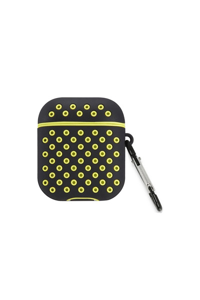 CT STONES حافظة ايربودز 2 (الجيل الثاني) الرياضية المثقبة - أسود-أصفر